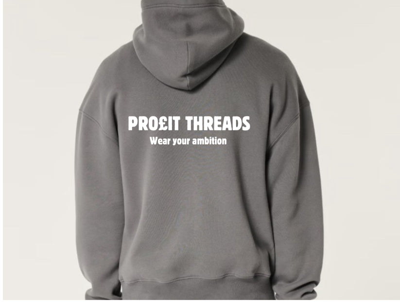 Profit threads bubble hoodie grey marl