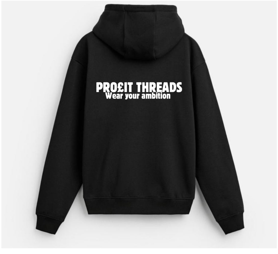 Profit threads bubble hoodie black